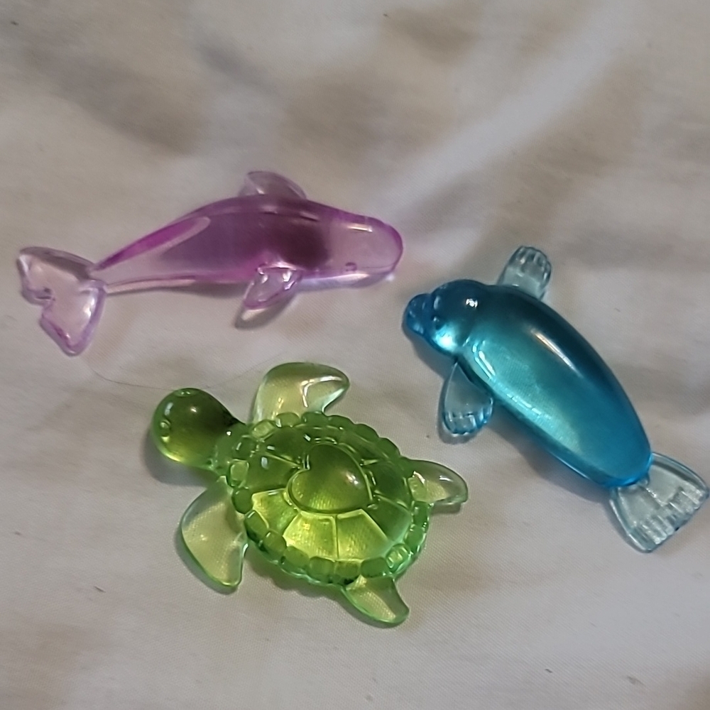 Colourful Arylic Sea Animal Figurines Set of 4